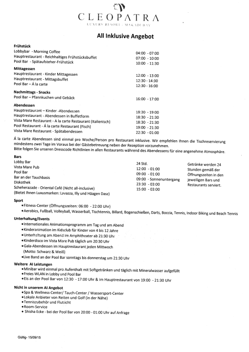 Übersicht AI Angebot Cleopatra Luxury Resort Makadi Bay