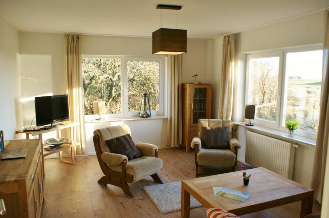 Wohnzimmer unten Ferienhaus Fir Frune