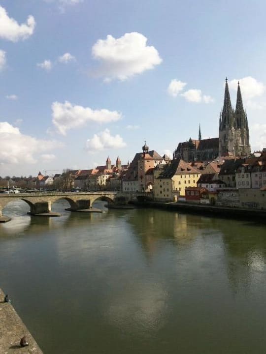 Blick vom Hotel auf Regensburg Sorat Insel Hotel Regensburg