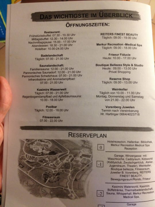 Öffnungszeiten Reiters Finest Family Hotel