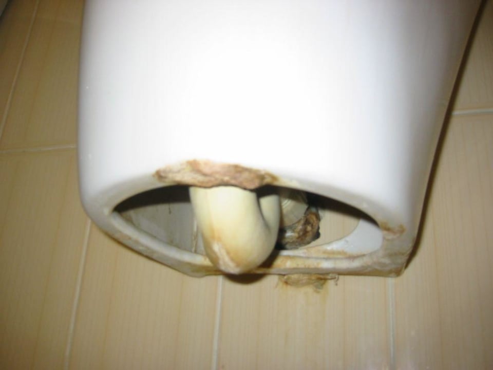 unterseite des Pissoirs Bei Juan Playa Blanca