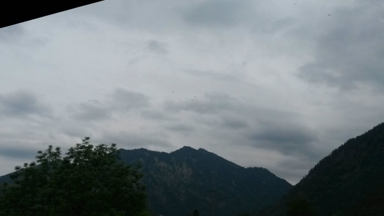 Blick vom Balkon - trotz Bewölkung ein Traum Gästehaus Webermohof