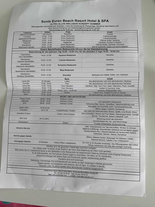 Gastro Sunis Evren Beach Resort Hotel & Spa