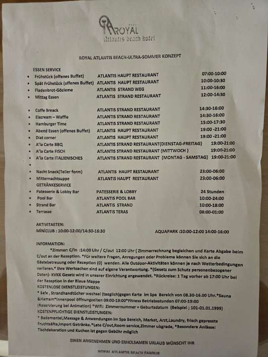 Gastro Royal Atlantis Beach Hotel