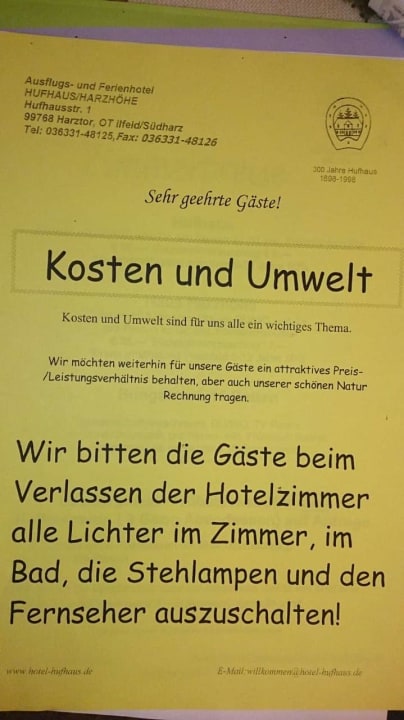 Zimmer Hotel Hufhaus