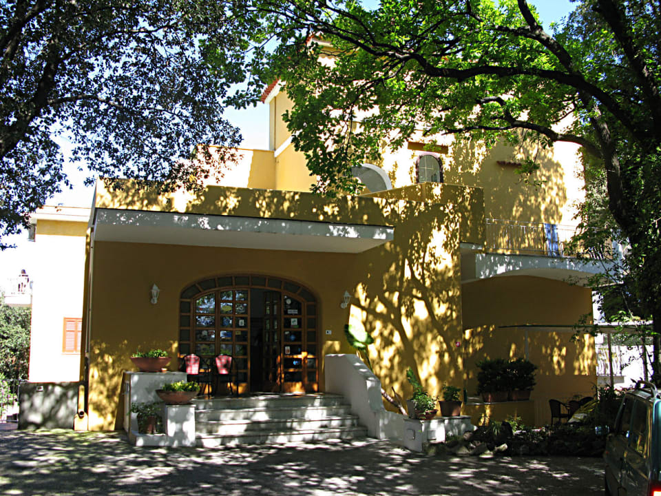 Schattiger Vorplatz Hotel Cleopatra