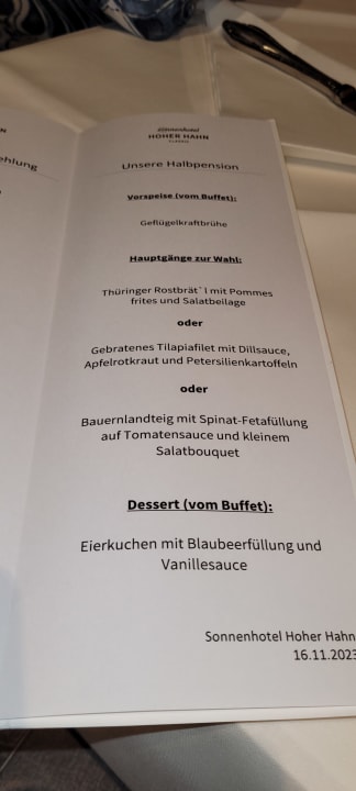 Gastro Sonnenhotel Hoher Hahn