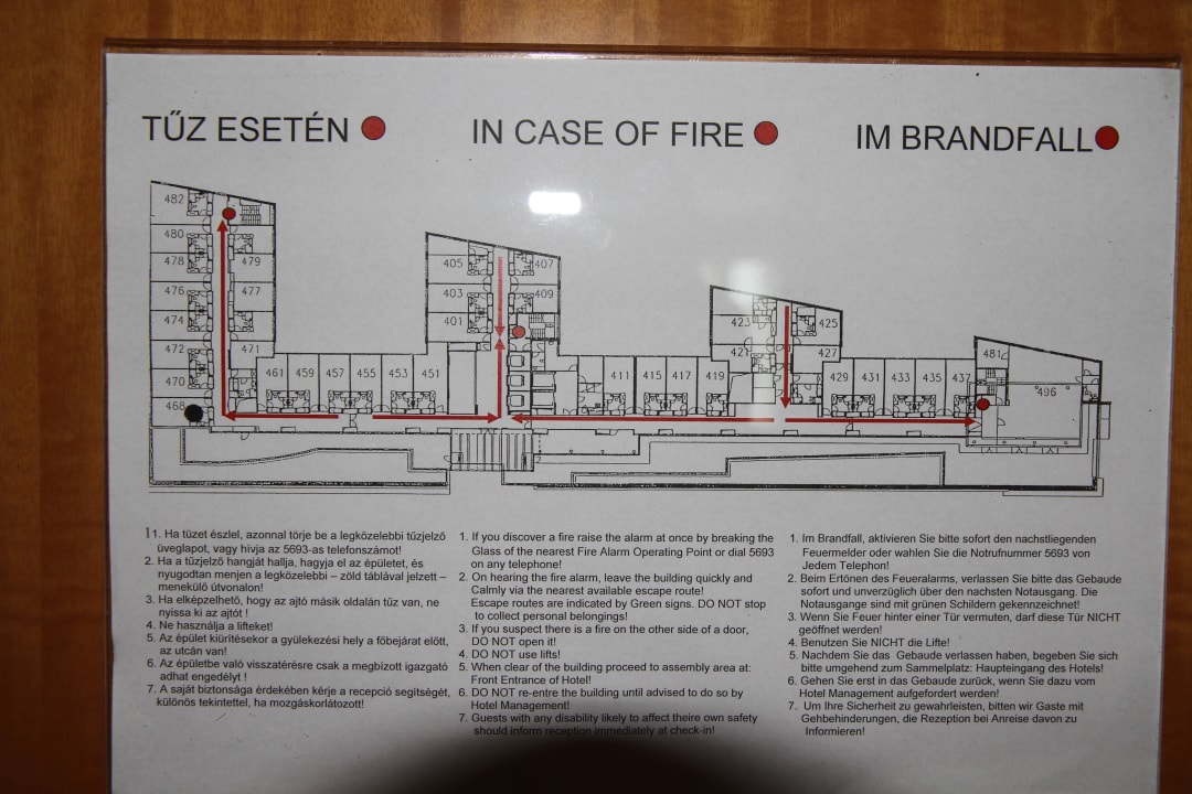Układ pokoi z numerami Crowne Plaza Budapest, an IHG Hotel