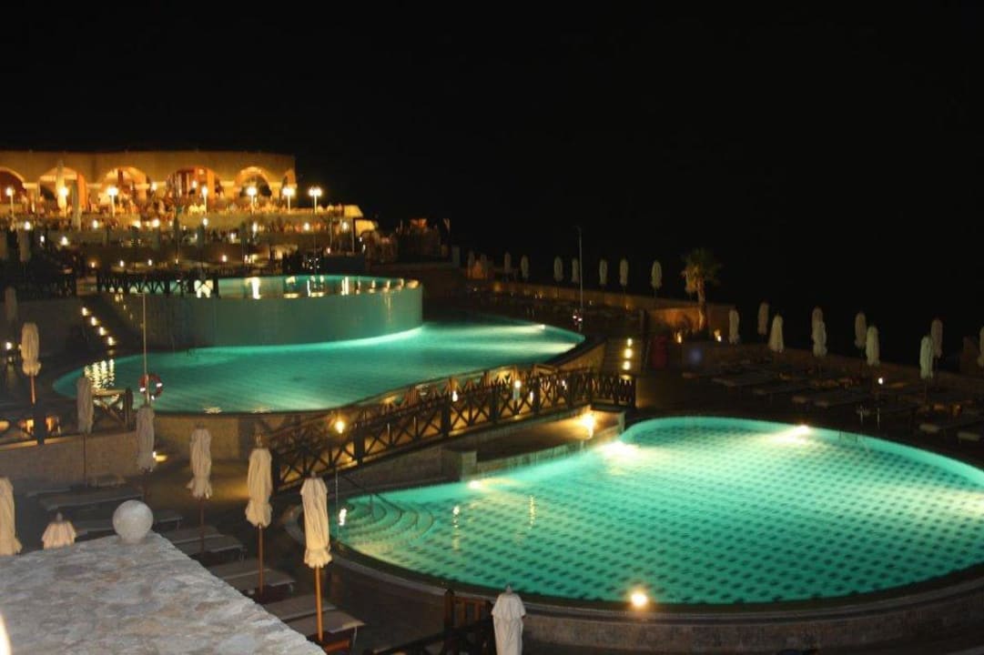 Poollandschaft mit Mainbar Hotel Kalithea Horizon Royal