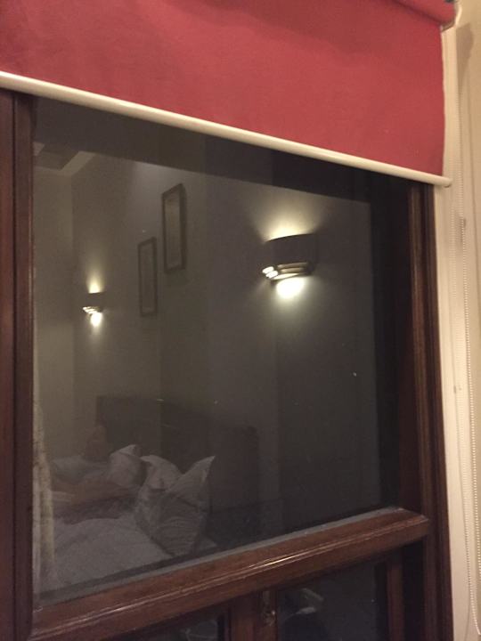 Aussicht aus dem "Fenster" Hotel Mahalaya Dasaprakash