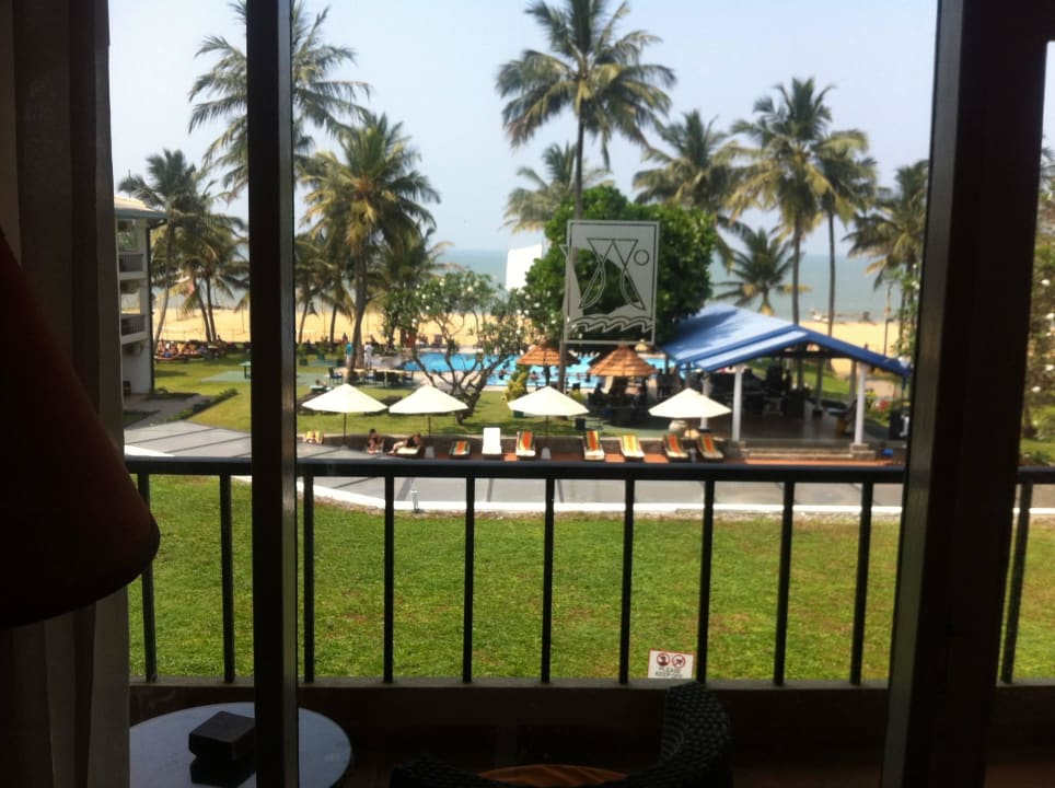 Blick von Zimmer  Hotel Camelot Beach