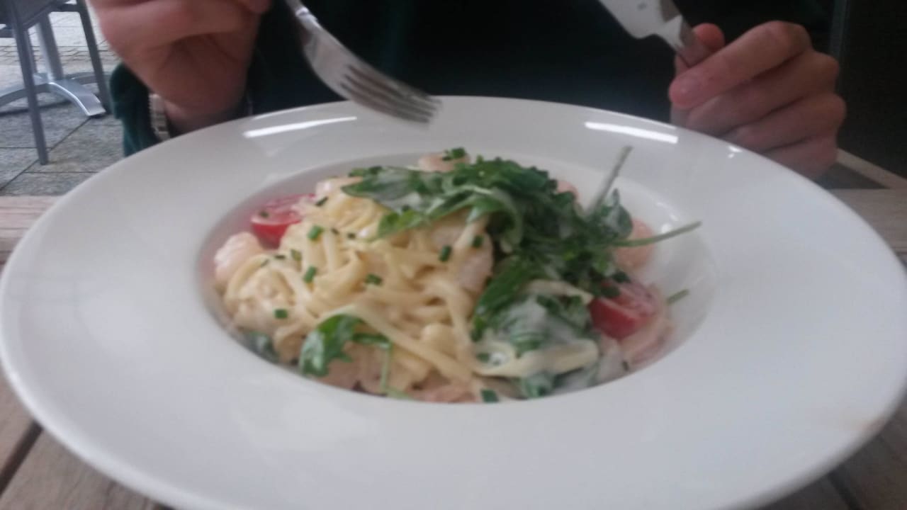 Spaghetti mit Gambas, Ruccola Best Western Plus Hotel Erb
