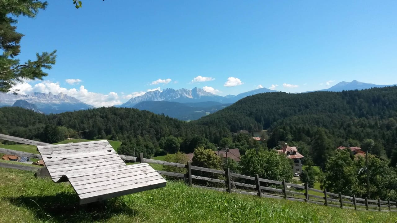 Blick von der Liegewiese Hotel am Hang