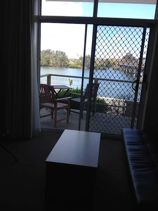 Blick auf den Balkon und den Manning River Taree Motor Inn