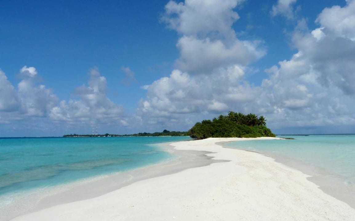 Blick von der Sandbank Kuramathi Maldives