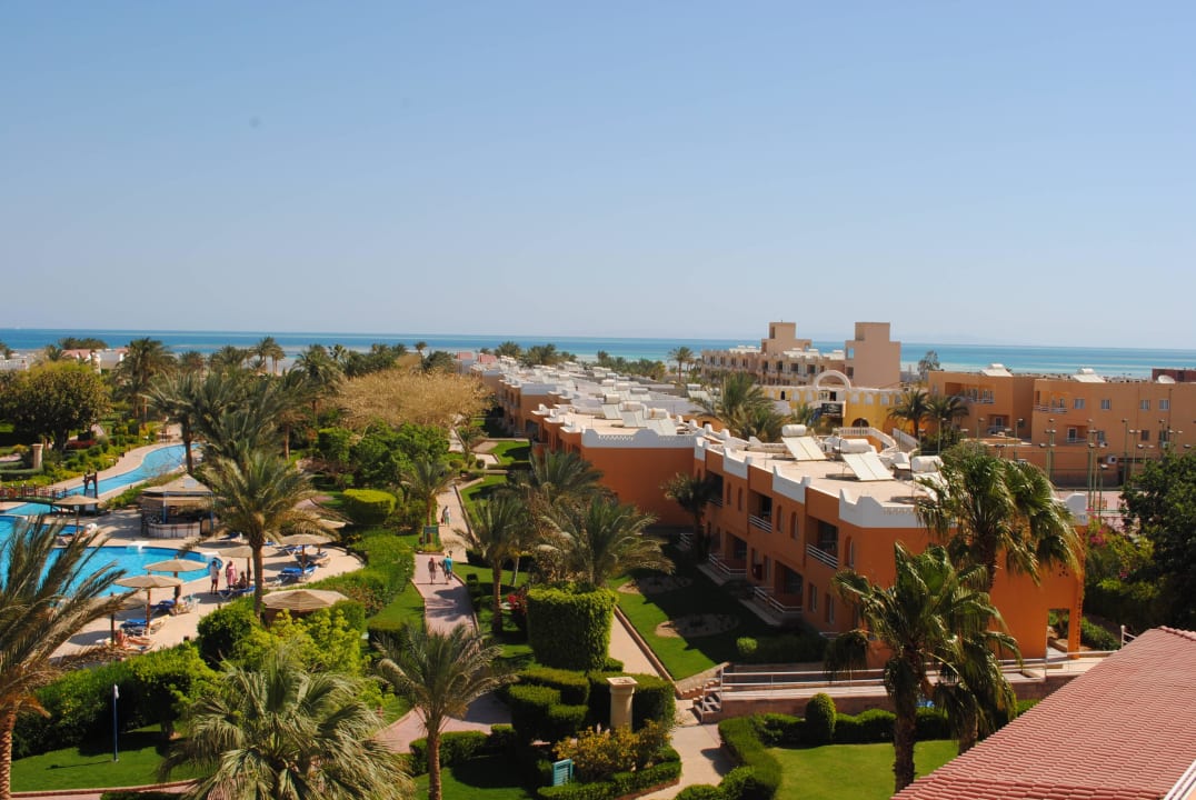 Von oben Blick zum Meer Golden Beach Resort