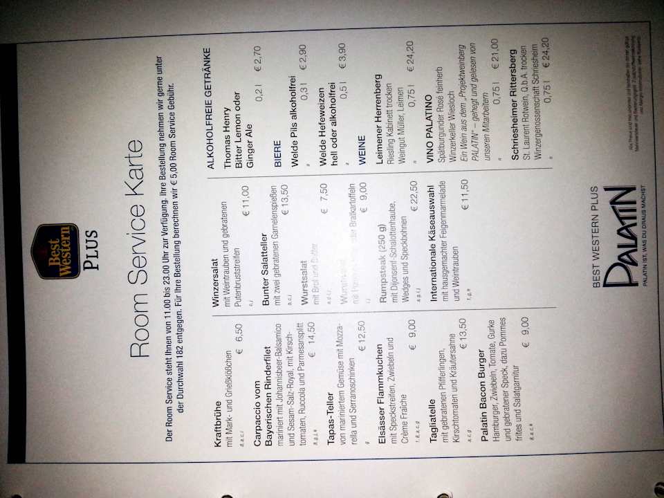 Zimmerinfo/Mappe/Preise/Möglichkeiten/etc. Best Western Plus Palatin Kongresshotel