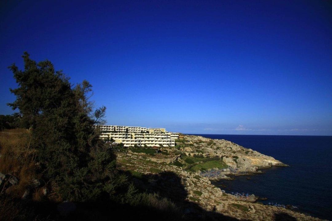 Von oben auf die Bucht Hotel Kalithea Mare Palace