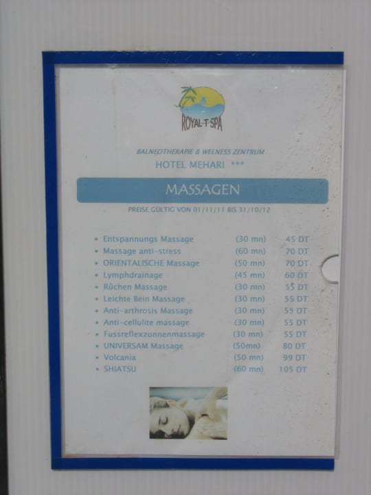 Preisliste Spa Iberostar Waves Mehari Djerba