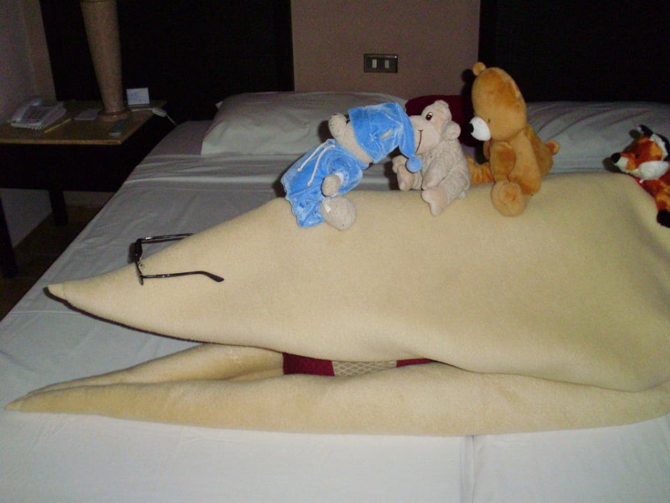 Eines der witzigen Kunstwerke des Zimmerservices JAZ Dahabeya