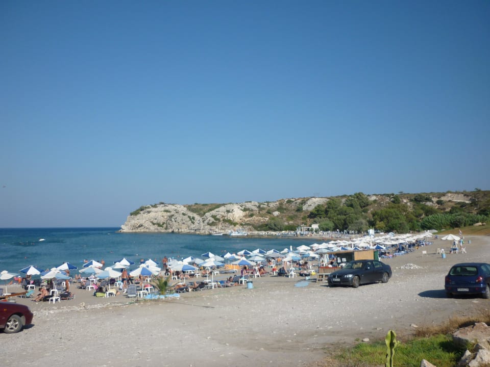 Strand zur rechten Seite Hotel Memphis Beach