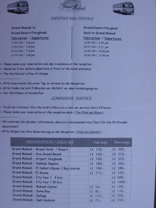 Liste Grand Makadi