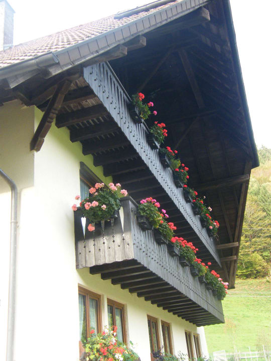 Blick auf die Balkone Bauernhof Hänslehof