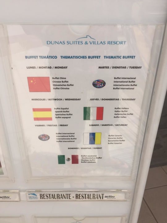 Buffet Plan Suites & Villas by Dunas