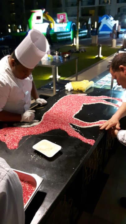 Jeden Abend ein anderes Motiv Pickalbatros White Beach Resort - Hurghada