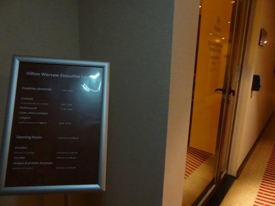 Executive lounge Hilton Warsaw City