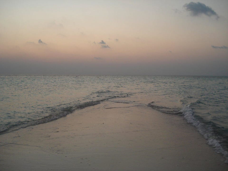 Sonnenuntergang  am Ende der Sandbank Kuramathi Maldives