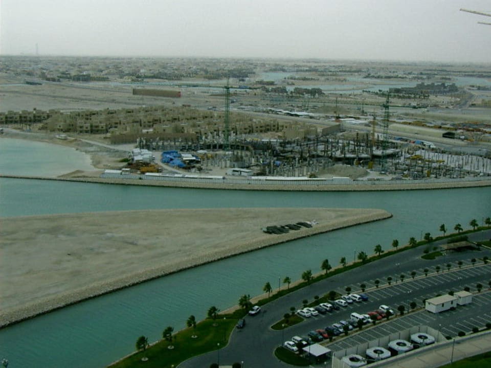 Blick vom Room 1817 auf neu zu bauente Grand Hyatt The Ritz-Carlton, Doha