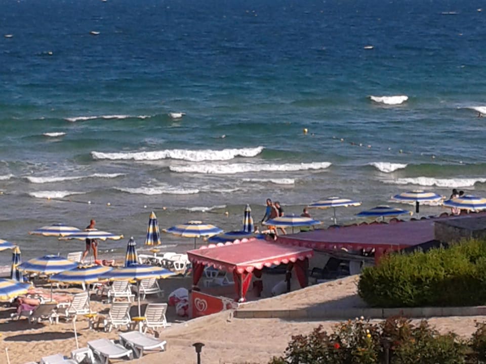 Blick vom Balkon Hotel Bilyana Beach
