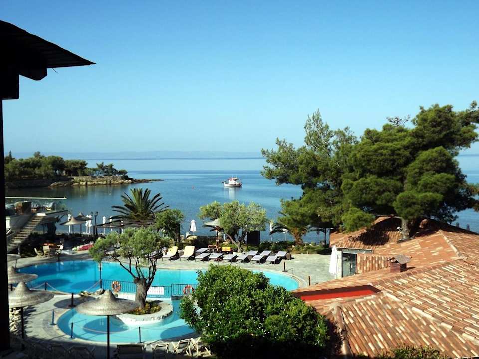 Ausblick vom Balkon Anthemus Sea Beach Hotel & Spa