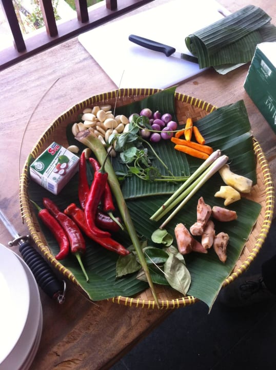 Zutaten für unser Menue vom Kochkurs Puri Sebali Resort