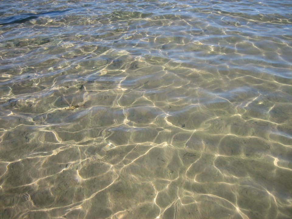 Klares Wasser, knietief bis 200m in die Bucht Hotel Yara Beach Club