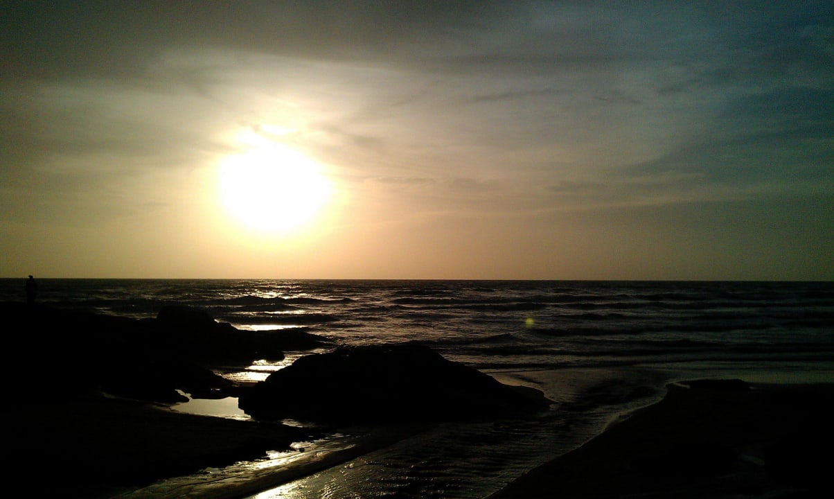 Untergang Sonne beim Abendessen Khaolak Laguna Resort