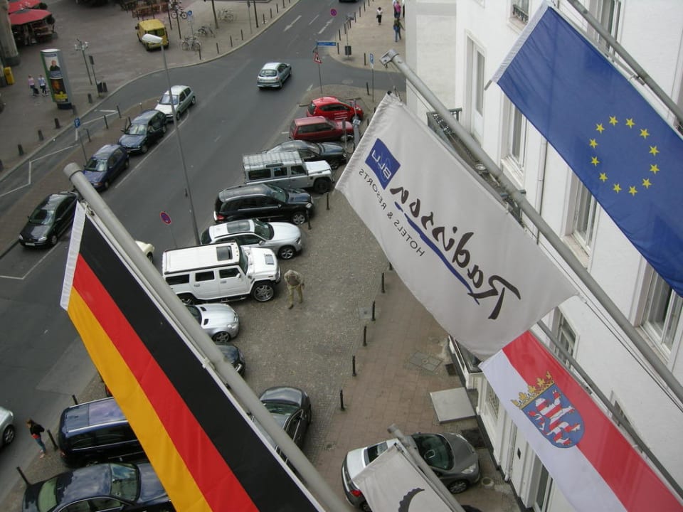 Ausblick von unserem Zimmer Radisson Blu Hotel Schwarzer Bock