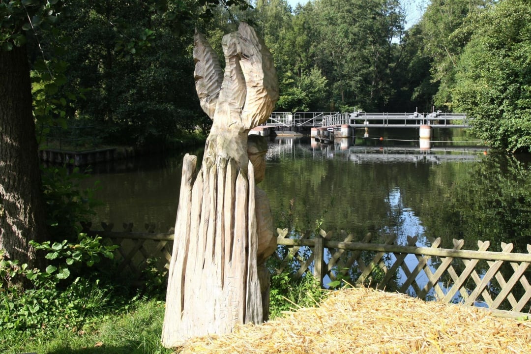 Blick zur Schleuse Pension & Gasthof Spreewaldhof Leipe