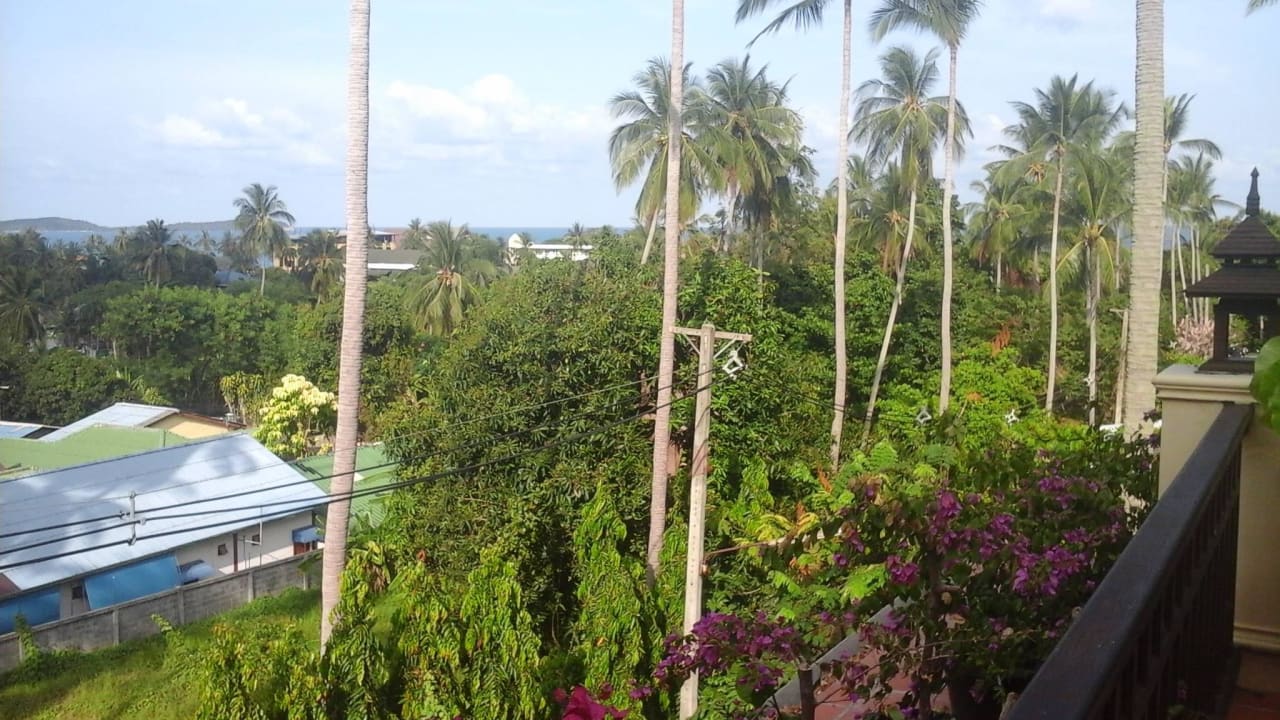 Blick von der Rezeption  The Fair House Beach Resort