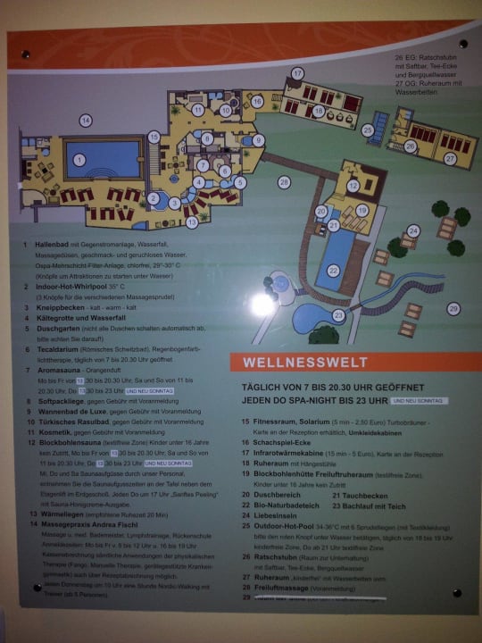 Übersicht Wellnessbereich - indoor & outdoor Hotel Regenbogenland Zum Kramerwirt