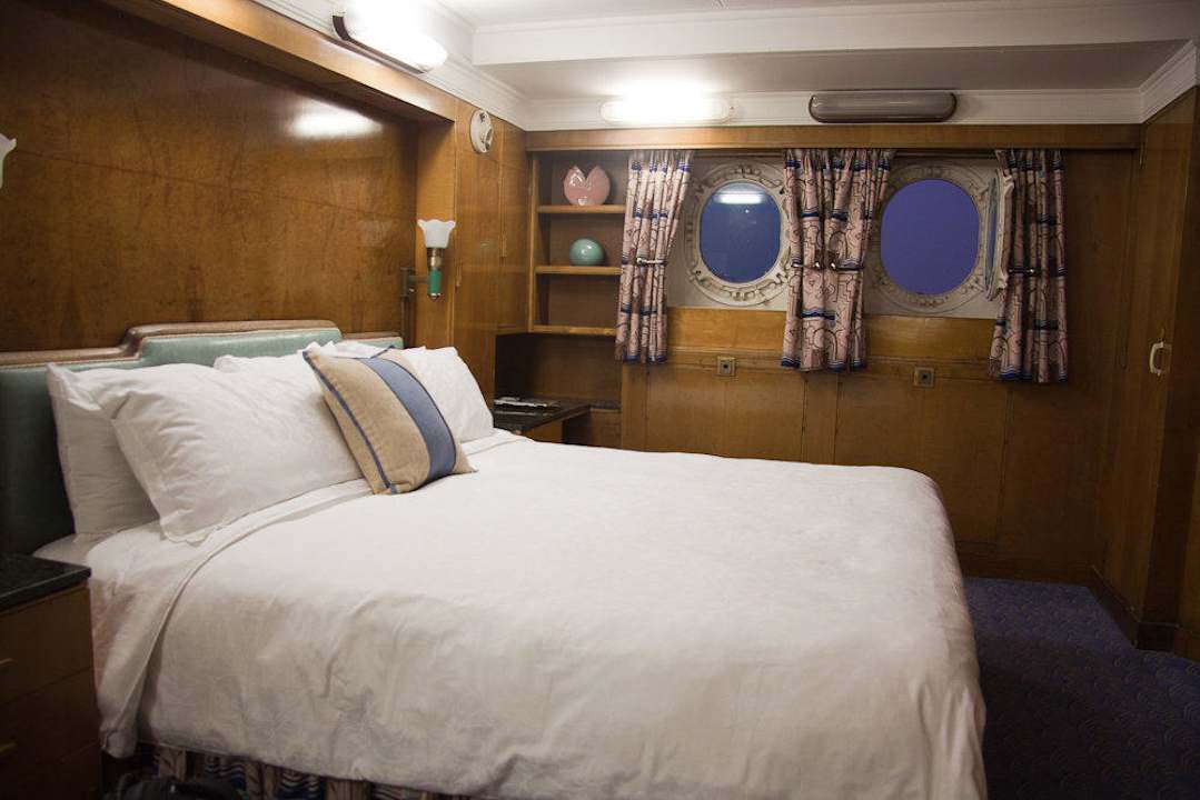 Kabine mit Blick auf Long Beach The Queen Mary