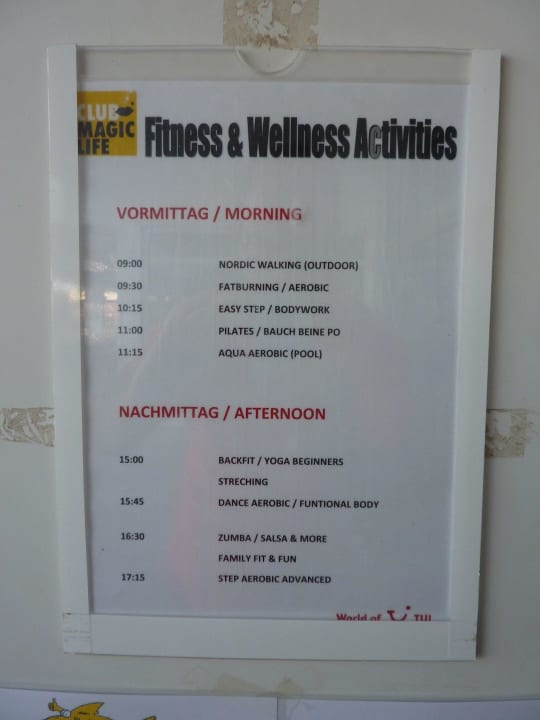 Fitnessprogramm für die Strandbühne 9/2014 Atlantica Marmari Palace