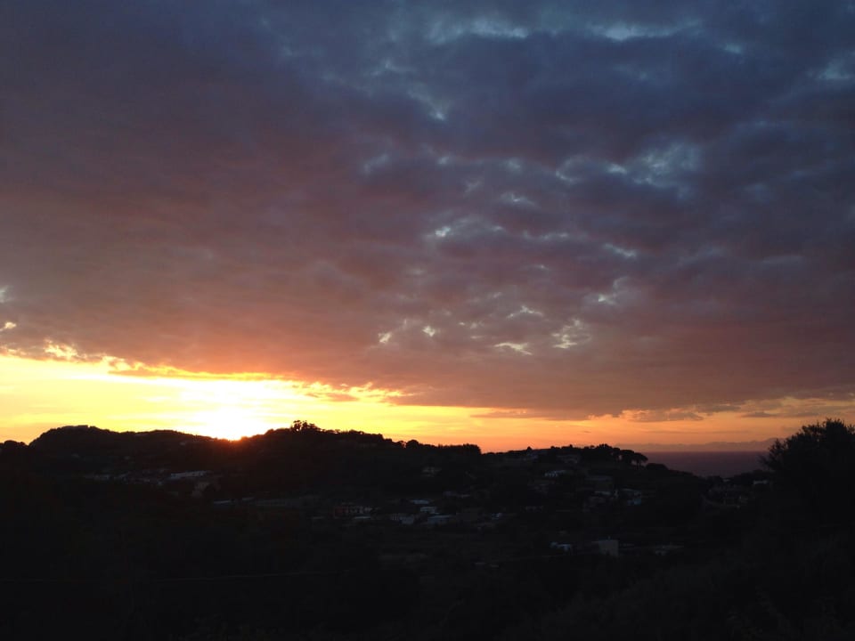 Sonnenuntergang von der Terrasse  Hotel Al Bosco Terme