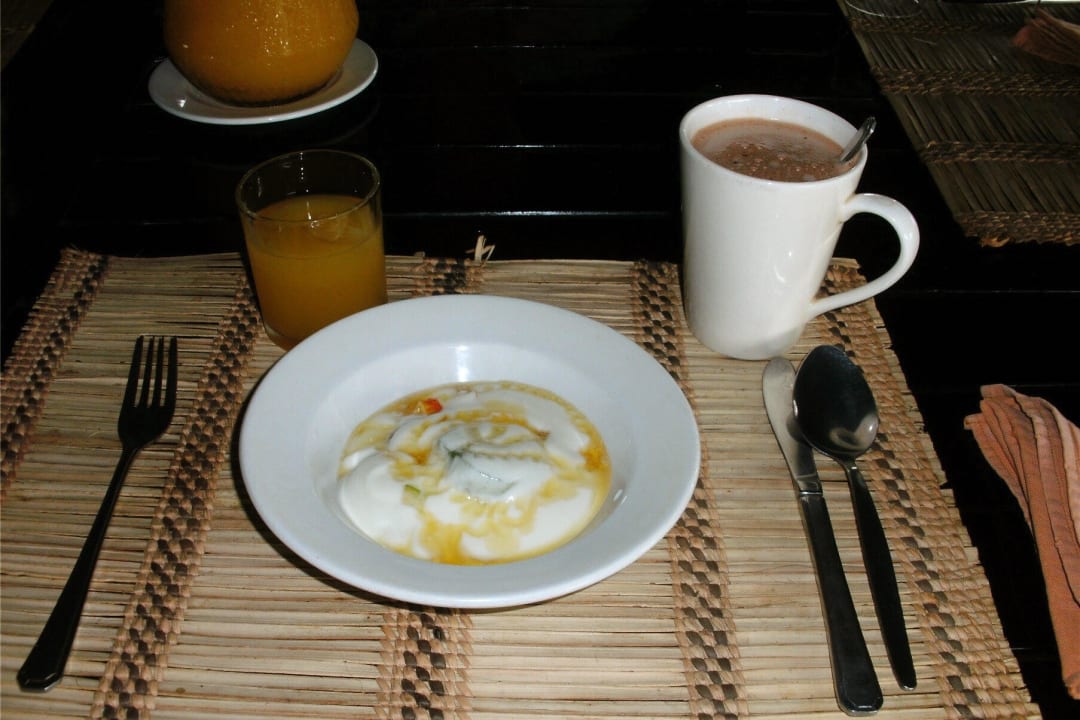 Frühstück: Vorspeise Hotel Kwara Camp