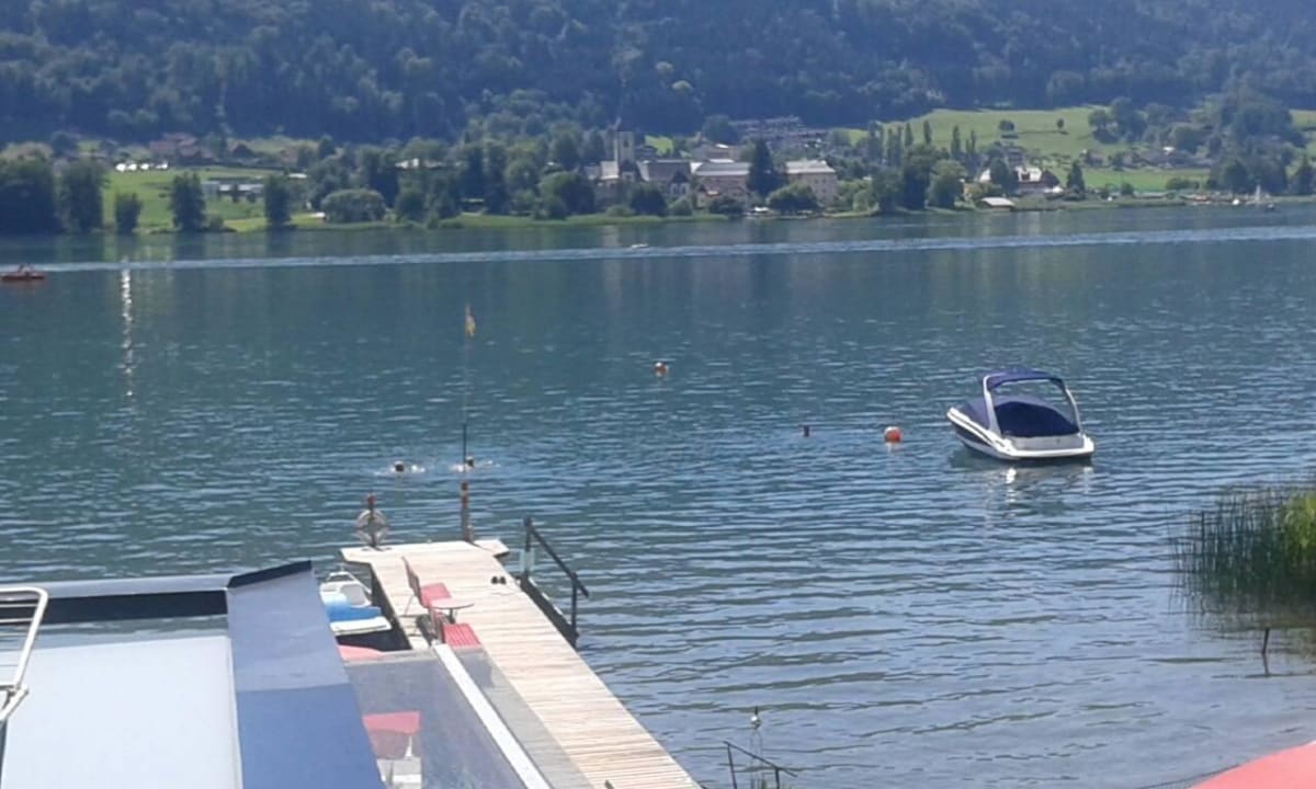 Blick vom Balkon Seehaus Kärnten Inn