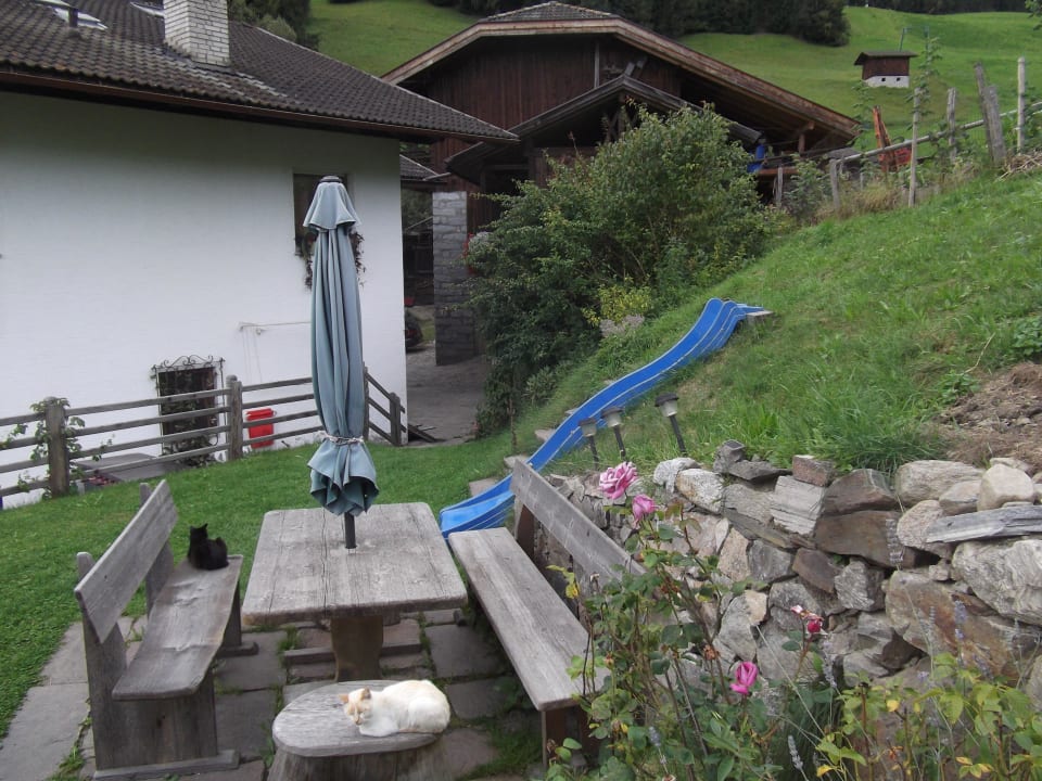 Eine der Terrassen Apartments Mittermüllerhof