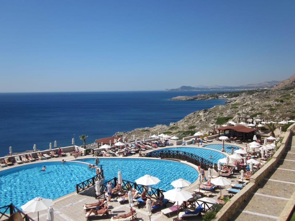 Balkonblick Hotel Kalithea Horizon Royal