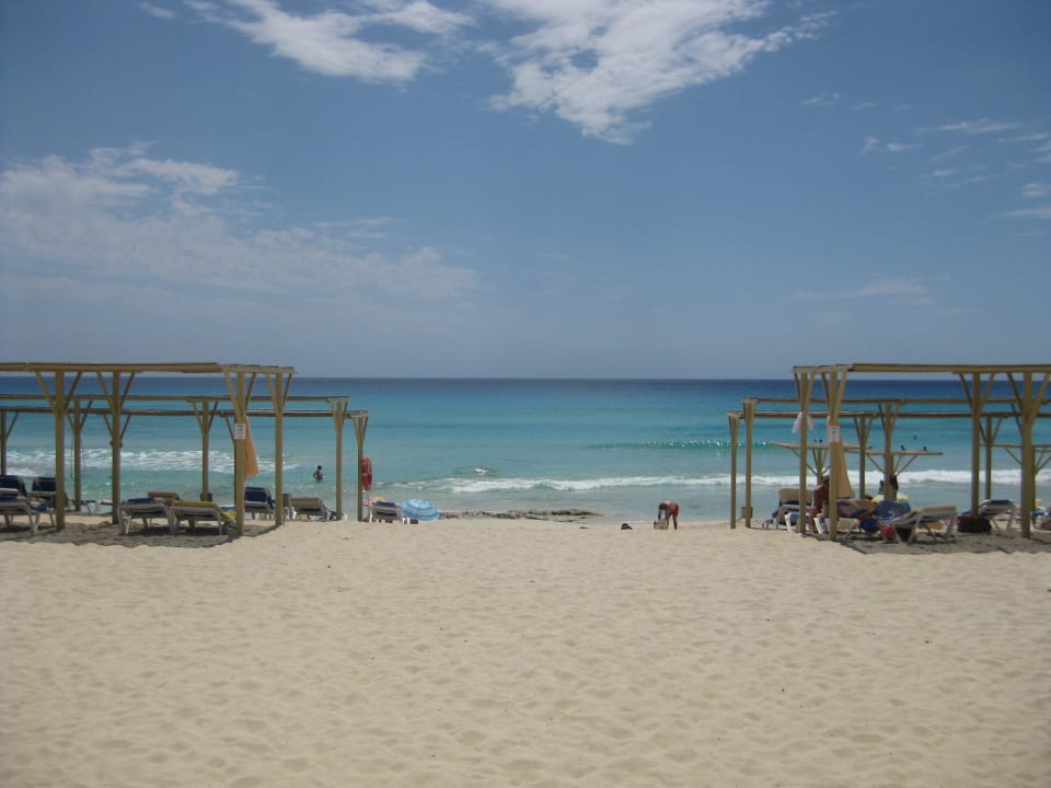 Ausblick vom Pool auf den Strand Hotel Riu Palace La Mola