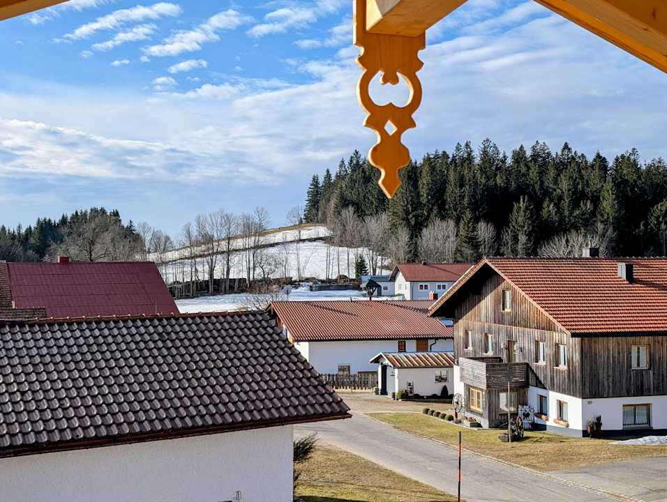 Ausblick Inser Hof - Hüttenleben Bayern